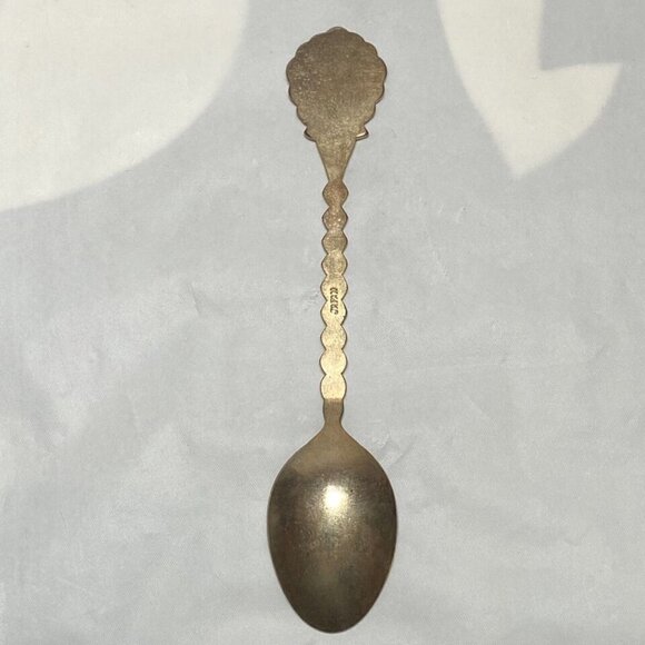 DC 76 Souvenir Spoon 4.5" Gold Tone Enamel Insert Vintage Collectible M.I. Japan - Picture 3 of 9